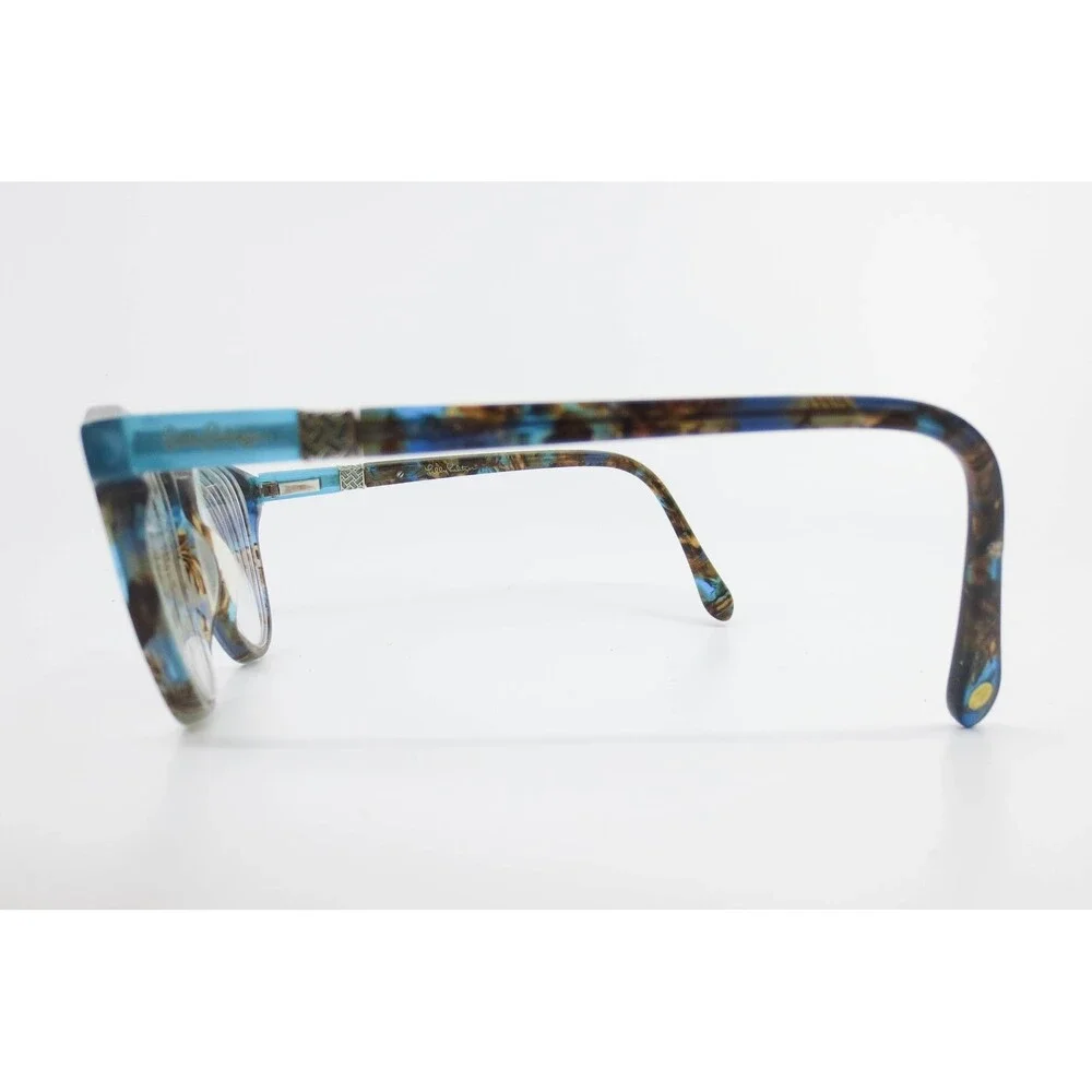 Lilly Pulitzer Jaci Blue Tortoise Round Eyeglasses Frames 47-19-135 SH 35506